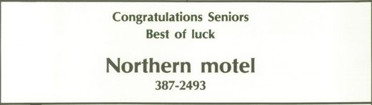 Northern Motel - 1950S Yearbook Ad